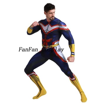 Bi vsi Moški Cosplay Kostum Zentai Spandex Modra Polno Bodysuit Jumpsuit bo Ustrezala Superheroj Kostum za Odrasle/Otroci Slike 2