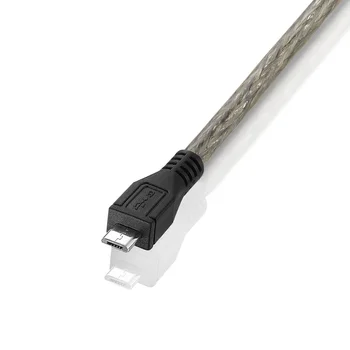 Bochara USB 2.0 Micro Podatkovni Kabel USB-A, da Mirco-B Dvojna Zaščita(Folija+Pleteni) Pregledno Black 1,5 m 3m, 5m in 10m