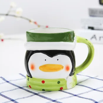 Božič Keramični Kreveljiti Creative 3d, Živali, Vode, Pokal Cartoon Skodelico Kave Slike 2