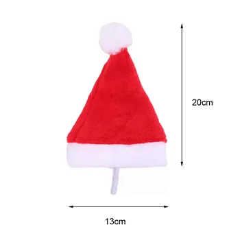 Božič pet klobuk Santa Claus klobuk majhen kuža, mačka, pes počitnice kostum klobuk naložen z Božično srčkan visoke kakovosti Slike 2