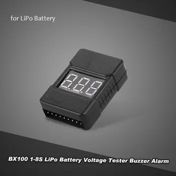 BX100 1-8 ZA Lipo Baterije Napetost Tester/ Nizke Napetosti Zumer Alarm/ Napetost Akumulatorja Checker z Dual Zvočniki