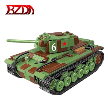 BZDA Vojaške WW2 Panther KV-1 Težki Tank gradniki Glavni Bojni Tank Vozila Model Opeke Igrače Za Otroka Darilo za Rojstni dan