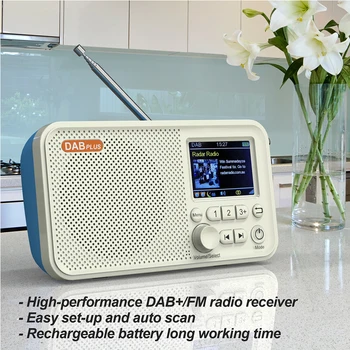C10 za 2,4 palčni DAB DAB+ FM Digitalni Radio s Teleskopsko Anteno Barvni LCD-Zaslon Bluetooth, združljiva Oddajanje, Radio Slike 2