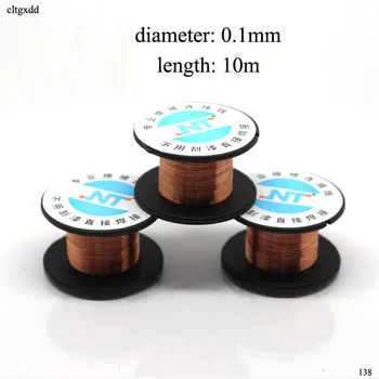 Cltgxdd 2pcs/set 0,1 mm 10m Lakiranih Žica za Spajkanje Žic Kit Magnet Žice Orodje Bakrene Žice Dodatki Slike 2