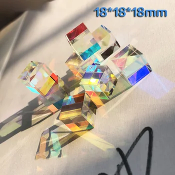 Darilo Spektroskopske Prizmo Otrok Znanost Eksperiment 18*18*18 mm Hexahedron Svetlo 18 mm Svetloba Kocke