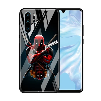 Deadpool Junak Marvel za Huawei P40 P30 Pro Plus P20 P10 Lite P Smart Z 2021 do leta 2020 2019 Luksuzni Kaljeno Steklo Primeru Telefon