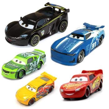 Disney Pixar Cars 3 Strele McQueen Jackson Nevihta Mater 1:55 Diecast Kovinske Zlitine Model Avtomobila Igrača Za Božično Darilo Otroci Fantje Slike 2