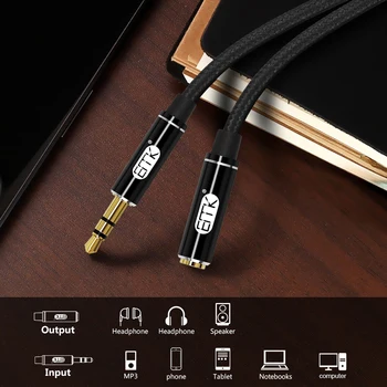 EMK Jack 3.5 mm Avdio Kabel Podaljšek za Huawei P20 lite Stereo 3.5 mm Priključek Aux Kabel za Slušalke Xiaomi Redmi 5 plus PC