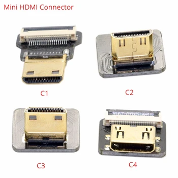 FPV Mikro Mini HDMI je združljiv za 90 stopinj Adapter 5 cm-100 cm FPC Traku Ravno HD Kabel Igrišču 20pin Vtič Priključek