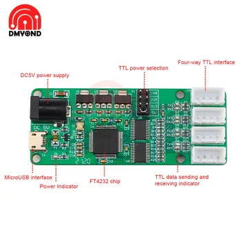 FT4232-4TTL USB ZA 4 Channel TTL za Arduino USB na UART TTL Modul UART Serijski Vmesnik Modula