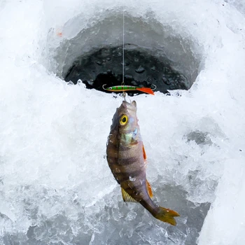 Goture 1PC Pozimi Uravnoteženo Šablona za 15,7 7,0 cm g Ice Fishing Lure #10Hook Jigging Svetlobne Vabe Pisanec Bilance za Zimski Ribolov Ščuka Slike 2