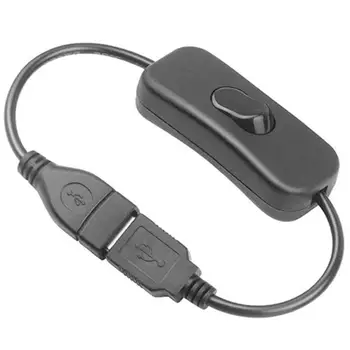 Gumb Vklop/izklop) Priključite Napajalni Kabel USB Ženski Konektor Moški Trak Svetlobe Napajalnik Za LED USB O6D7