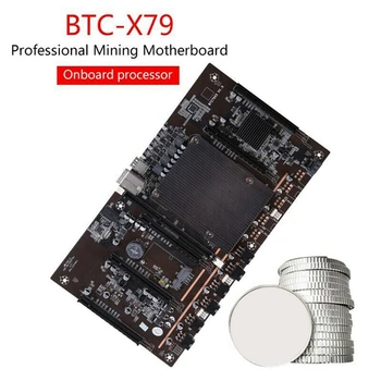 H61 X79 BTC Rudarstvo Matično ploščo z E5 2630 V2 CPU+RECC 4G DDR3 Ram+24 Zatiči Priključek+120 G SSD Podporo 3060 3070 GPU
