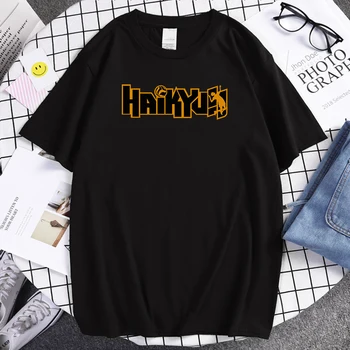 Haikyuu Tisk T-shirt Mens Priložnostne Udobno T Srajce Poletje Moda Šport Kratka Sleeved Dihanje Crewneck T Shirt Mens Slike 2
