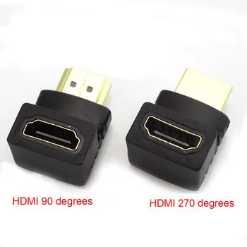 HDMI je združljiv Kabel Priključek Tok 270 90 Stopinjski kot Moški-Ženska Pretvorniki za 1080P HDTV Kabel Adapter Extender Slike 2