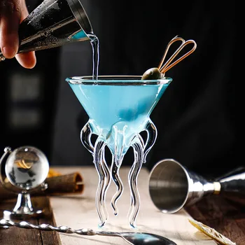 Hobotnica Cocktail Steklo, Prozorno Martini Kozarec Ustvarjalne Meduze Steklene Skodelice Soka, Steklo Za Kuhinjo, Bar Stranko Poroko
