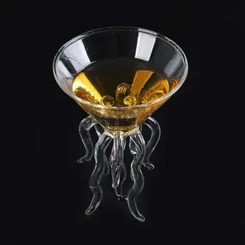 Hobotnica Cocktail Steklo, Prozorno Martini Kozarec Ustvarjalne Meduze Steklene Skodelice Soka, Steklo Za Kuhinjo, Bar Stranko Poroko Slike 2