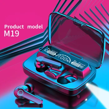Hotest M19 TWS Brezžične Bluetooth Slušalke Brezžične Čepkov Nepremočljiva Šport Čepkov HI-fi Stereo Slušalke Z LED Display-em Slike 2
