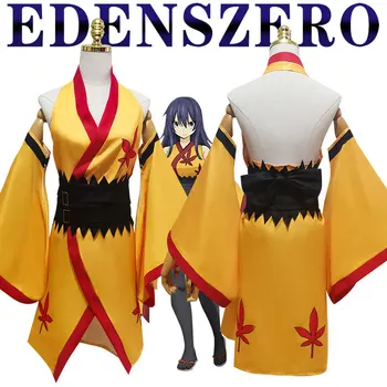 Igra Edens Nič Homura Kougetsu Cosplay Kostumi za Ženske Japonski Kimono Uniforme noč Čarovnic, Božič Pustni Kostum Slike 2