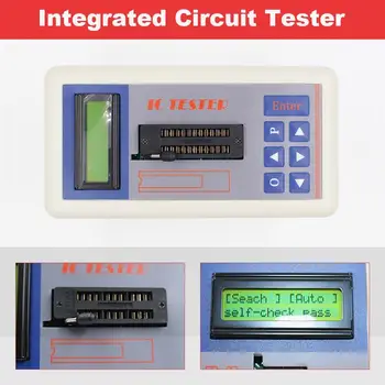 Integrirano Vezje Tester Strokovno Večnamensko Prenosni Digitalni LED Tranzistorja IC Tester Meter Test Instrument