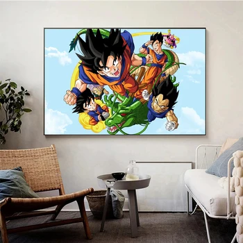 Japonski Klasični Anime Dragon Ball Goku Plakat Platno Slikarstvo Childern Steno Dnevne Sobe Art Okras Doma Dekor Cuadros Slike 2