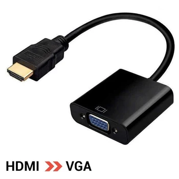 Kabel vga v hdmi conector hdmi convertidor de señal par televisión smart tv ordenador PC splitter conversor vídeo y avdio 1080p