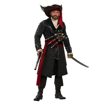 Kapitan Pirat Noša Črno brado pirat cosplay kostum Halloween party Velikonočni Fazi Kažejo oblačila Slike 2