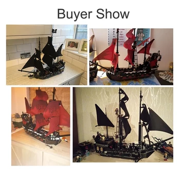 Karibi Pirat Ladje gradniki Black Pearl Opeke Nastavite Queen Anne ' s Revenge Ladje Modeli Otroci Igrače za Otroke Darila