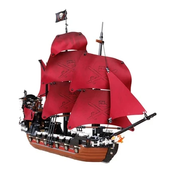 Karibi Pirat Ladje gradniki Black Pearl Opeke Nastavite Queen Anne ' s Revenge Ladje Modeli Otroci Igrače za Otroke Darila Slike 2