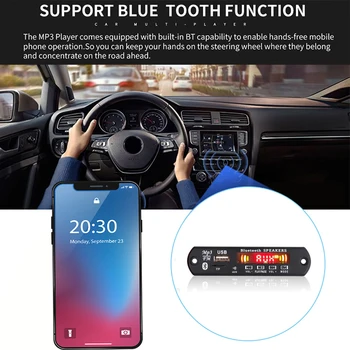 KEBIDU Avto MP3, WMA Bluetooth Dekoder Odbor Predvajalnik Glasbe Barvni Zaslon Za Snemanje Klica, USB TF FM AUX Radijski Modul Z Daljinskim upravljalnikom