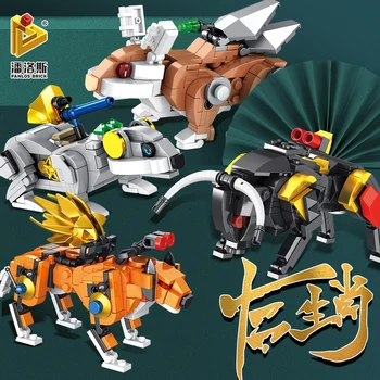 Kitajski Dvanajst Nebesno Serije Deformirana Mecha Podgana Ox Tiger Zajec Model Izobraževalne gradniki Igrače za Otroke Mini Opeke