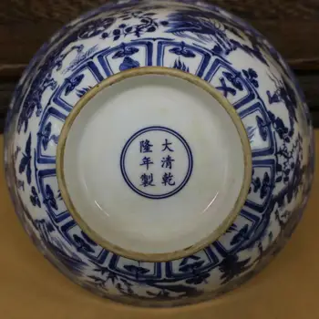 Kitajski Jingdezhen Porcelana Modre in Bele duhovna oseba Skledo