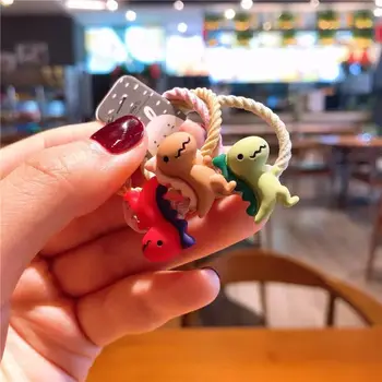 Korejska Različica Otrok Srčkan Dinozaver Elastična Majhne gumico za Lase Tie dekle, Princesa Headdress Lase Hoop gumico
