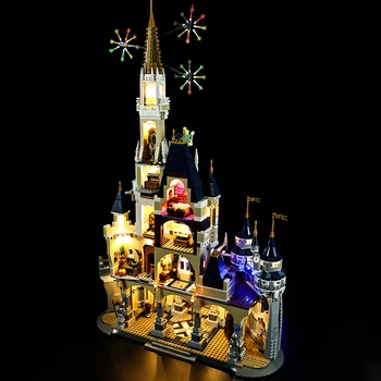 LED Luči Komplet Za 71040 Pepelka Princesa Grad Mesta Model DIY Igrače Set (Niso Vključene Gradnike)