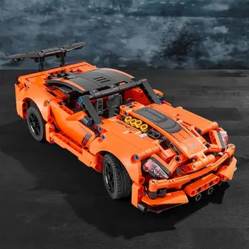 LEGO 42093 Tehnika Chevrolet Corvette ZR1 Dirkalni Avto, 2 v 1, Hot Rod Igrača Avto Model, Dirke Vozil Zbirka Slike 2