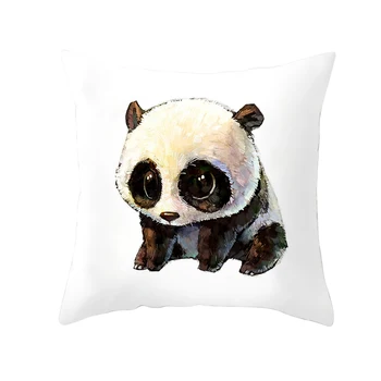 Lepe Risanke Panda Tiskanje Vrgel Blazino Primeru Ustvarjalne Panda Dekorativni Pillowcases Vzglavnik Kritje hoofdkussen almohada Slike 2