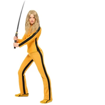 Litchi je Film Kill Bill Nevesta Beatrix Kiddo Cosplay Kung Fu Jumpsuit za Ženske Halloween Carnival pustnih Kostumov