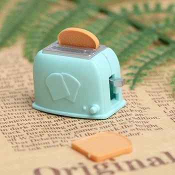 Lutke Simulacije Mini Opekač Za Kruh Miniaturne Igrače Model Kuhinja Scene Dekoracijo Slike 2