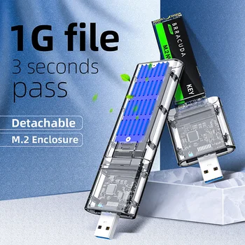 M. 2 SSD 10Gbps USB3.1 Gen2 Mobilne Trdi Disk Primeru za PCIE NVMe B/M-Tipko M. 2 ssd Pogona SSD Zunanje Ohišje Reader Slike 2