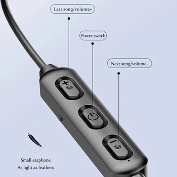 Magnetni Brezžična Tehnologija Bluetooth 5.0 Slušalke Neckband Stereo Športne Slušalke Za Prostoročno Čepkov Slušalke Z Mikrofonom Za Vse Telefone Slike 2