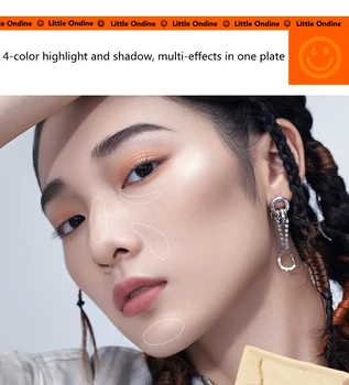 Malo Ondine Xiaoaoting Štirih Barv Označite Obris Bronzer Vse-V-Enem Paleta Senca Nosu Silhueto Lasišča 3D Bleščečih