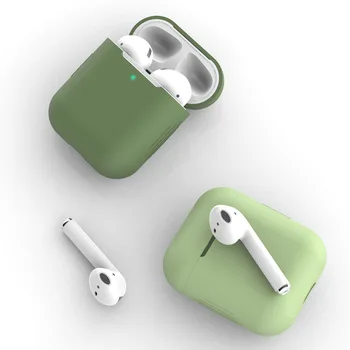 Mehki Silikonski Primerih Za Apple Airpods 2 Zaščitne Naprave, Ki So Združljive Slušalke Cover Za Apple Air Stroki Polnjenje Box Vrečke Slike 2