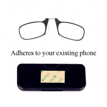 Mini Kvadratnih Obravnavi Očala Moški Ženske Nos Posnetek Bralca, Modra Svetloba Blokiranje Očala Prenosni Denarnice Presbyopic Očala Z Ohišjem
