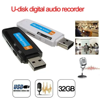 Mini U-Disk, Digital Audio Snemalnik USB 3.0 Flash Diski Največjo Podporo 32GB Pomnilniško Kartico Slike 2