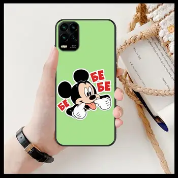 Minnie Mouse Disney Srce risanka Primeru Telefon Za XiaoMi Redmi Opomba 10 9 9 8 7 6 5 Pro T Y1 Črni Pokrov Silikonski Nazaj Pred styl