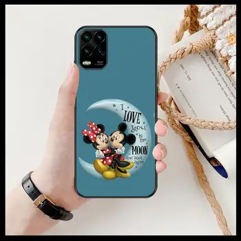 Minnie Mouse Disney Srce risanka Primeru Telefon Za XiaoMi Redmi Opomba 10 9 9 8 7 6 5 Pro T Y1 Črni Pokrov Silikonski Nazaj Pred styl Slike 2