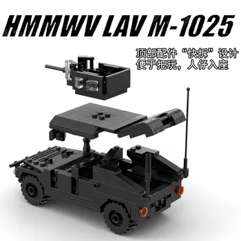 MOC Gradnik Maker Vojaške Serije Oklepna Humvees Skupščine Model otroške Igrače DIY gradniki Darilo za Rojstni dan