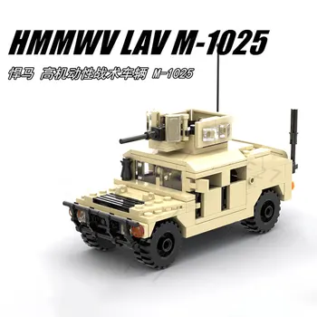 MOC Gradnik Maker Vojaške Serije Oklepna Humvees Skupščine Model otroške Igrače DIY gradniki Darilo za Rojstni dan Slike 2