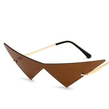Moda Rimless Trikotnik sončna Očala modni brvi Žensk Luksuzni Smešno Očala za Sonce Odtenkih za Ženske UV400 2020 blagovne Znamke Oblikovalec SG040
