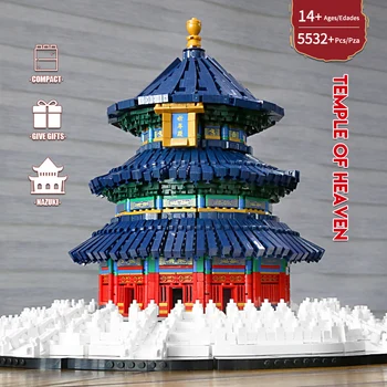 MouldKing Arhitekture Gradnik Pekingu Tempelj Nebes Sestavljanje modelov Streetview Opeke Igrače Otroci Darila Božič Slike 2
